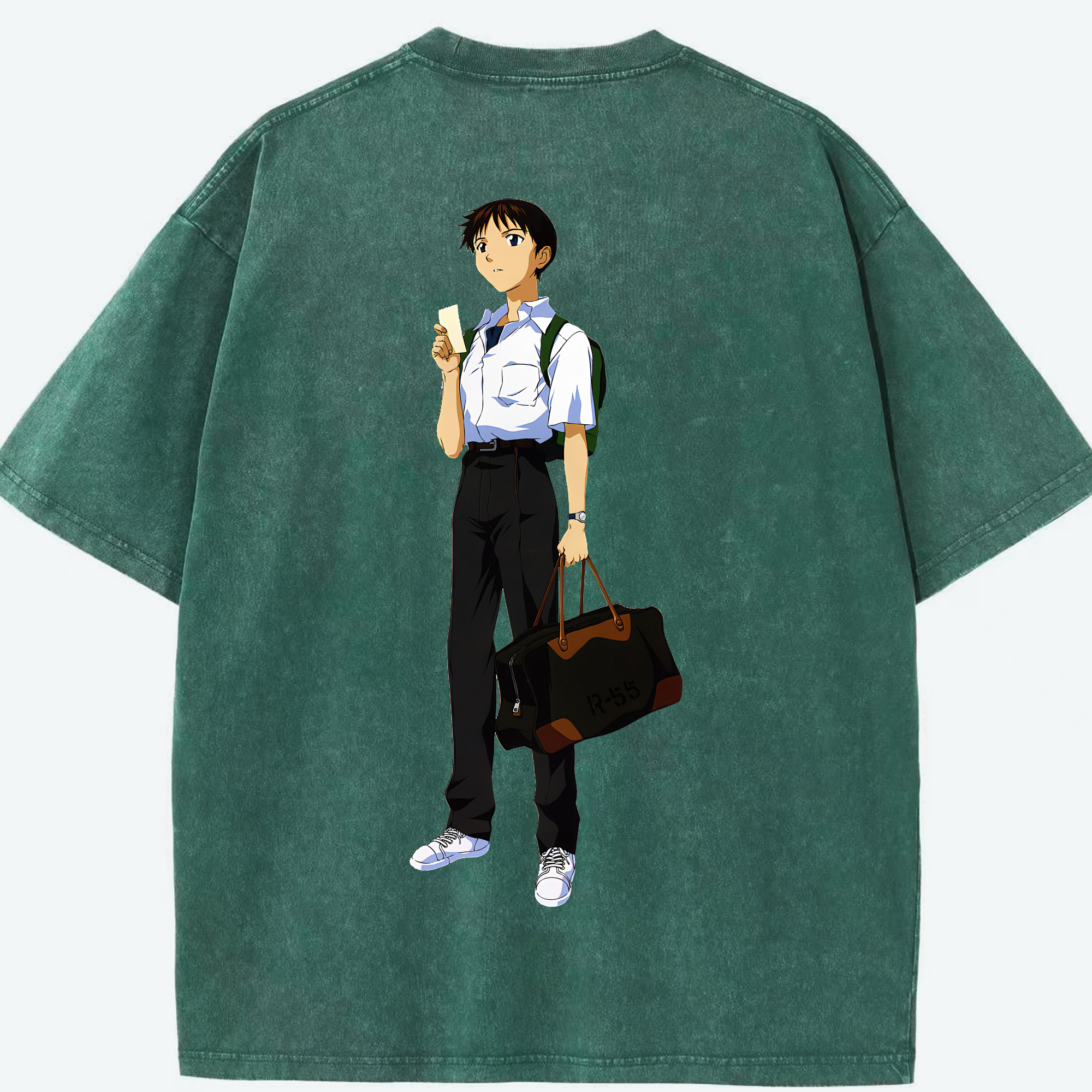 （画像用） EVA 新世紀エヴァンゲリオン 綿100% ヴィンテージ風 半袖Tシャツ（背面プリント）